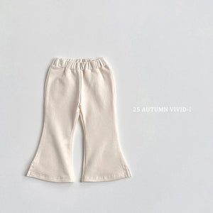 VIVID KIDS PLAIN COTTON BOOTSCUT PANTS*PREORDER