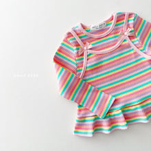 Load image into Gallery viewer, DAILYBEBE KIDS SHINY STRIPE SHIRT**PREORDER