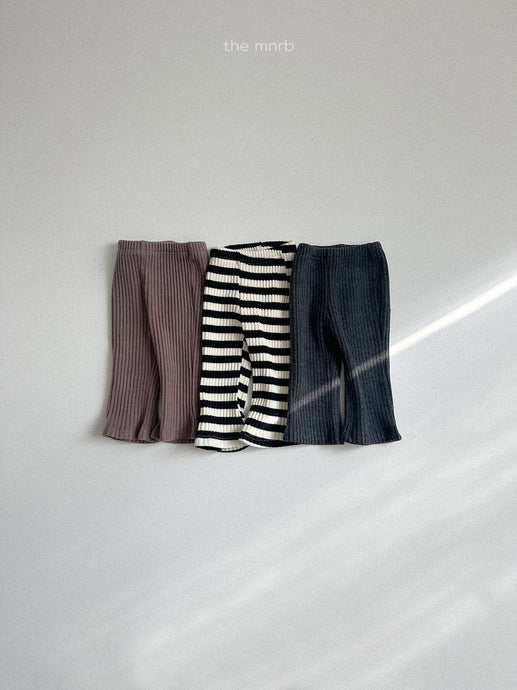 MINIROBE KIDS ALO RIBBED BOOTCUT PANTS**Preorder