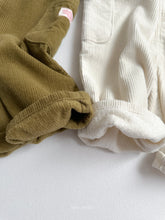 Load image into Gallery viewer, MINIROBE KIDS OLIVE OVERALL**Preorder