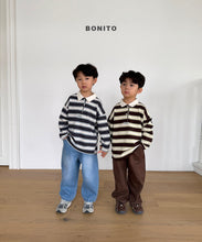 Load image into Gallery viewer, BONITO KIDS FALL STRIPE COLLAR TEE*PREORDER