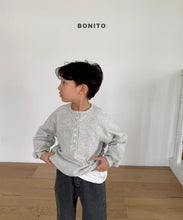 Load image into Gallery viewer, BONITO KIDS HENLEY BUTTON SWEAT SHIRT*PREORDER