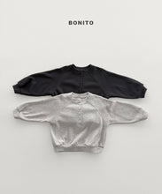 Load image into Gallery viewer, BONITO KIDS HENLEY BUTTON SWEAT SHIRT*PREORDER