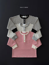 Load image into Gallery viewer, DAILYBEBE KIDS STRIPE HENLEY SHIRT **PREORDER
