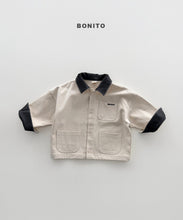Load image into Gallery viewer, BONITO KIDS LEATHER COLLAR JACKET*PREORDER