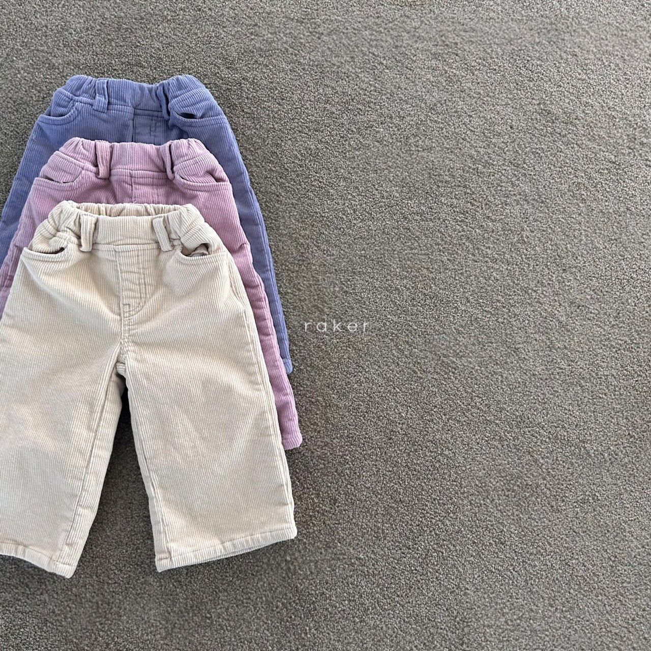 RAKER KIDS RIBBED CORDUROY PANTS** Preorder