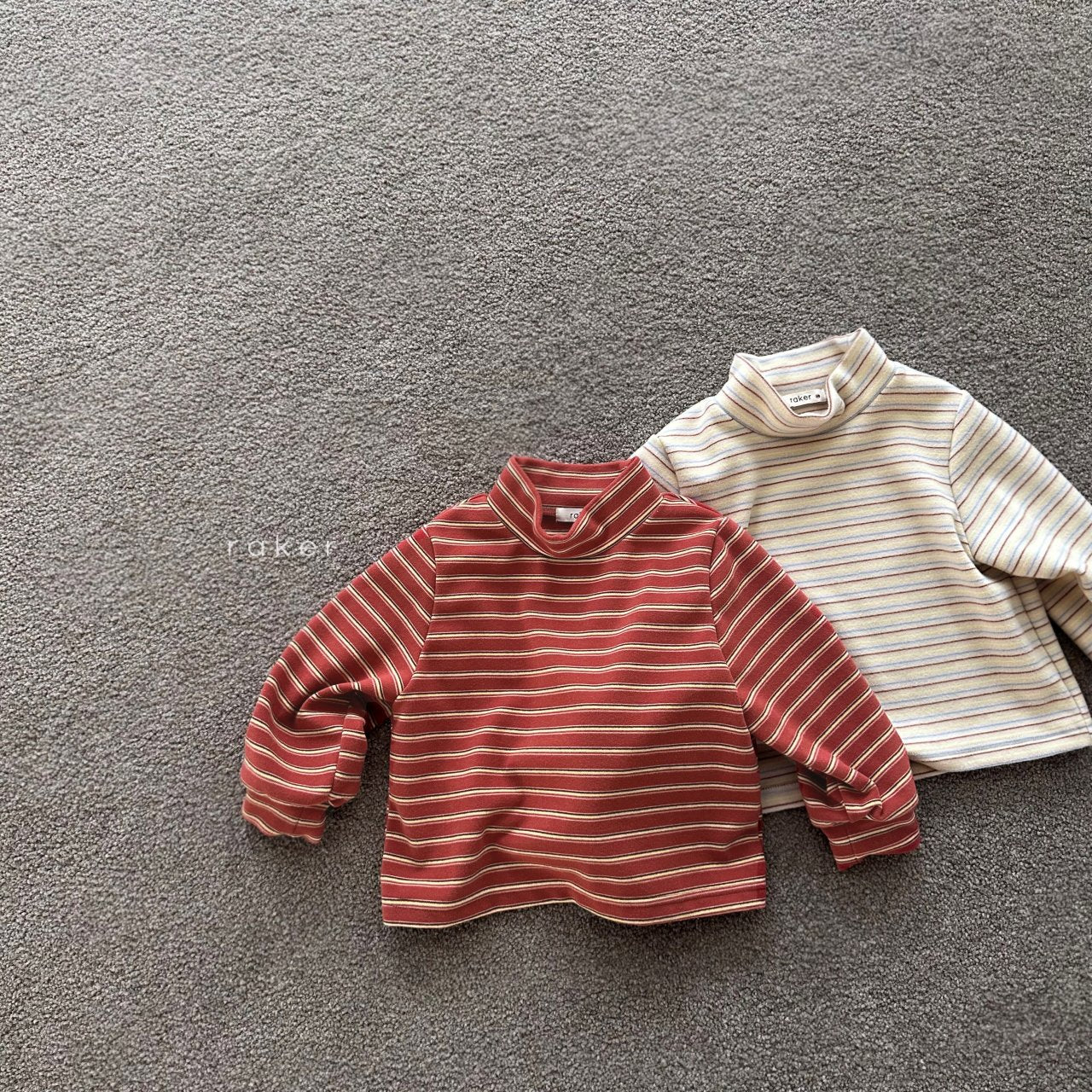 RAKER KIDS STRIPE TURTLE NECK TEE** Preorder