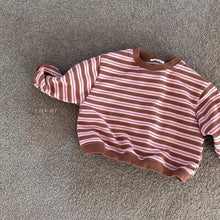 Load image into Gallery viewer, RAKER KIDS BRIGHT STRIPE SWEAT TEE** Preorder