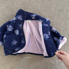 Load image into Gallery viewer, RAKER KIDS BLUE FLORAL FLEECE JACKET** Preorder