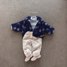 Load image into Gallery viewer, RAKER KIDS BLUE FLORAL FLEECE JACKET** Preorder