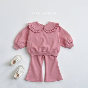 VIVID KIDS FRILL COLLAR TOP BOTTOM SET*PREORDER