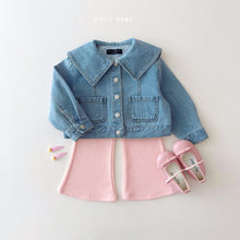 Load image into Gallery viewer, DAILYBEBE KIDS DENIM COLLAR JACKET**PREORDER