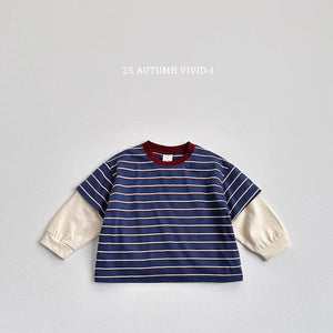 VIVID KIDS LAYER STRIPE TEE*PREORDER