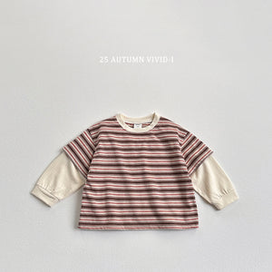 VIVID KIDS LAYER STRIPE TEE*PREORDER