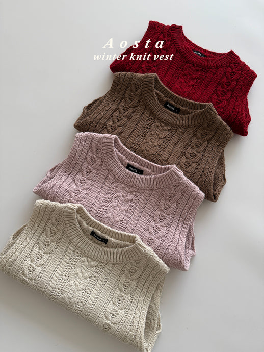 AOSTA KIDS KNIT VEST*PREORDER