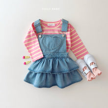 Load image into Gallery viewer, DAILYBEBE KIDS DENIM SUSPENDER SKIRT**PREORDER