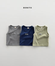 Load image into Gallery viewer, BONITO KIDS RIBBED SLEEVELESS TANK*PREORDER