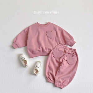 VIVID KIDS POCKET HEART SWEATER*PREORDER
