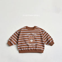 Load image into Gallery viewer, VIVID KIDS MULTI STRIPE BEAR SWEATER*PREORDER