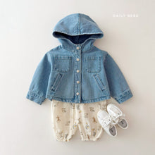Load image into Gallery viewer, DAILYBEBE KIDS DENIM JACKET WITH HOODIE**PREORDER
