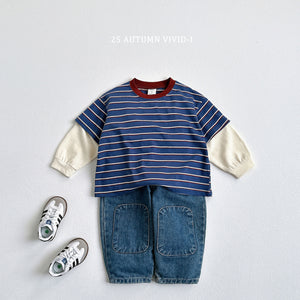 VIVID KIDS LAYER STRIPE TEE*PREORDER