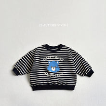 Load image into Gallery viewer, VIVID KIDS MULTI STRIPE BEAR SWEATER*PREORDER