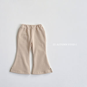 VIVID KIDS PLAIN COTTON BOOTSCUT PANTS*PREORDER