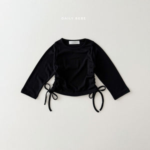 DAILYBEBE KIDS PLAIN TIE UP TOP BOTTOM SET**PREORDER