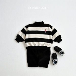 VIVID KIDS Stripe Bear Sweater*preorder