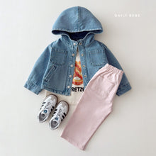 Load image into Gallery viewer, DAILYBEBE KIDS DENIM JACKET WITH HOODIE**PREORDER
