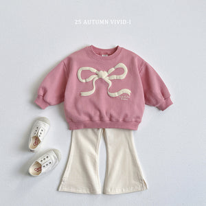 VIVID KIDS PLAIN COTTON BOOTSCUT PANTS*PREORDER
