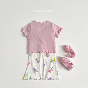VIVID KIDS PATTERN BOOTSCUT PANTS*PREORDER