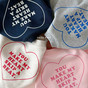 DAILYBEBE KIDS SKIP HEART BIT TOP BOTTOM SET**PREORDER
