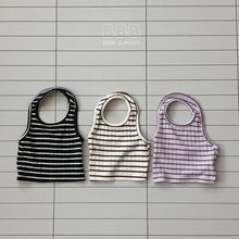 Load image into Gallery viewer, BELLA BEBE Bebe Stripe Hole Layered Sleeveless*PREORDER
