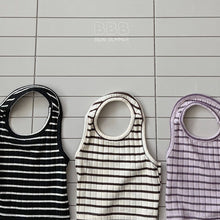 Load image into Gallery viewer, BELLA BEBE Bebe Stripe Hole Layered Sleeveless*PREORDER