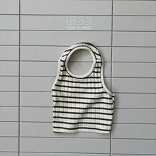 Load image into Gallery viewer, BELLA BEBE Bebe Stripe Hole Layered Sleeveless*PREORDER