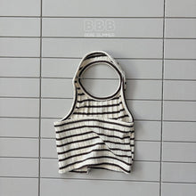 Load image into Gallery viewer, BELLA BEBE Bebe Stripe Hole Layered Sleeveless*PREORDER