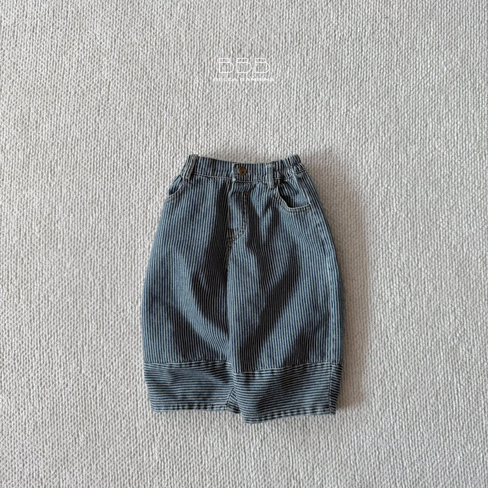 BELLA KIDS STRIPE DENIM PANTS**PREORDER