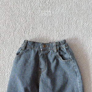 BELLA KIDS STRIPE DENIM PANTS**PREORDER