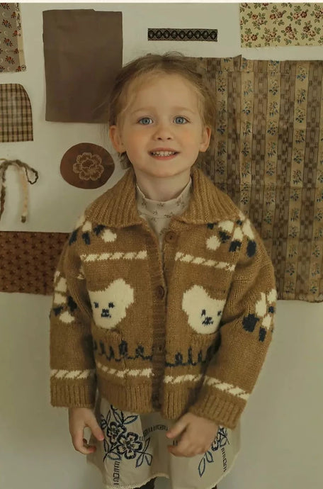AMBER BEAR KNIT CARDIGAN**Preorder