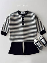 Load image into Gallery viewer, DAILYBEBE KIDS STRIPE HENLEY SHIRT **PREORDER