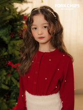 將圖片載入圖庫檢視器中，FORKCHIPS KIDS 紅色開襟衫* 預購