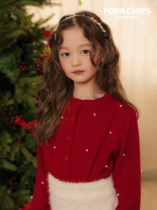 FORKCHIPS KIDS Red Cardigan* Preorder