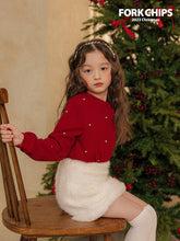 將圖片載入圖庫檢視器中，FORKCHIPS KIDS 紅色開襟衫* 預購