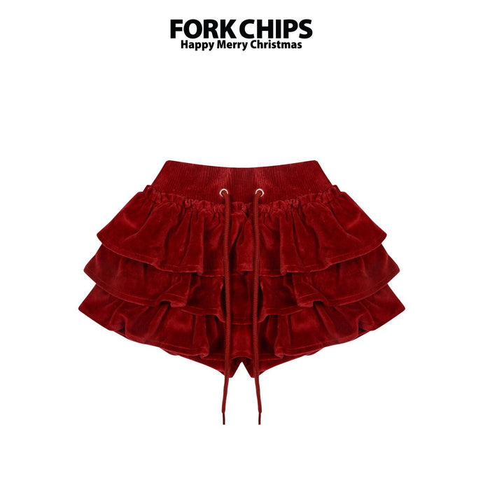 FORKCHIPS KIDS Mink Ball Tiered Skirt* Preorder