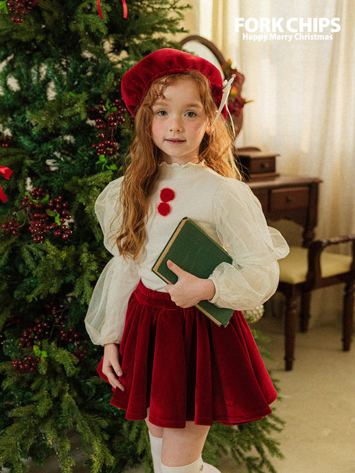 FORKCHIPS KIDS Mink Dear Flared Skirt* Preorder