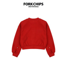 將圖片載入圖庫檢視器中，FORKCHIPS KIDS 紅色開襟衫* 預購