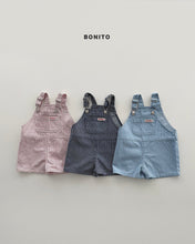 Load image into Gallery viewer, BONITO KIDS VERTICAL STRIPE OVERALL SHORTS**PREORDER