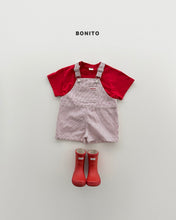 Load image into Gallery viewer, BONITO KIDS VERTICAL STRIPE OVERALL SHORTS**PREORDER
