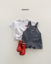 Load image into Gallery viewer, BONITO KIDS VERTICAL STRIPE OVERALL SHORTS**PREORDER